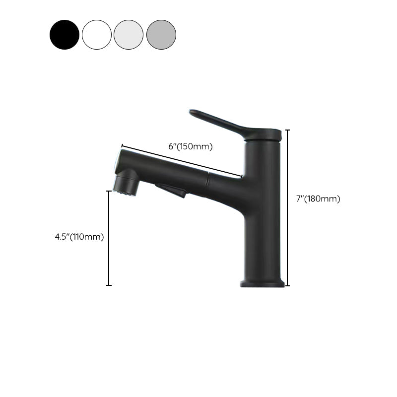 Avtoit | Pull-out simple bathroom sink tap 1 hole single lever faucet