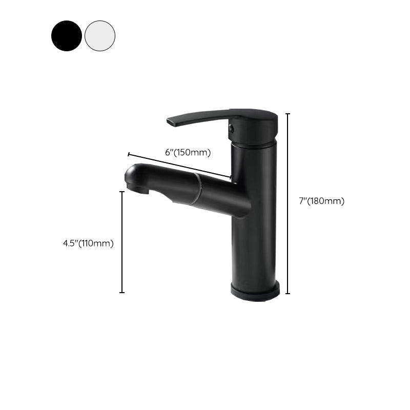Avtoit | Pull-out simple bathroom sink tap 1 hole single lever faucet