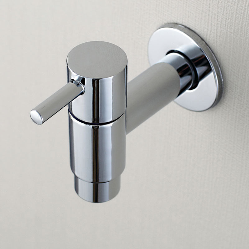 Avtoit | Contemporary Wall-Mounted Bathroom Faucet Single Hole Low Arc Solid Brass Circular Faucet