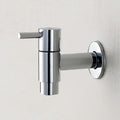 Avtoit | Contemporary Wall-Mounted Bathroom Faucet Single Hole Low Arc Solid Brass Circular Faucet