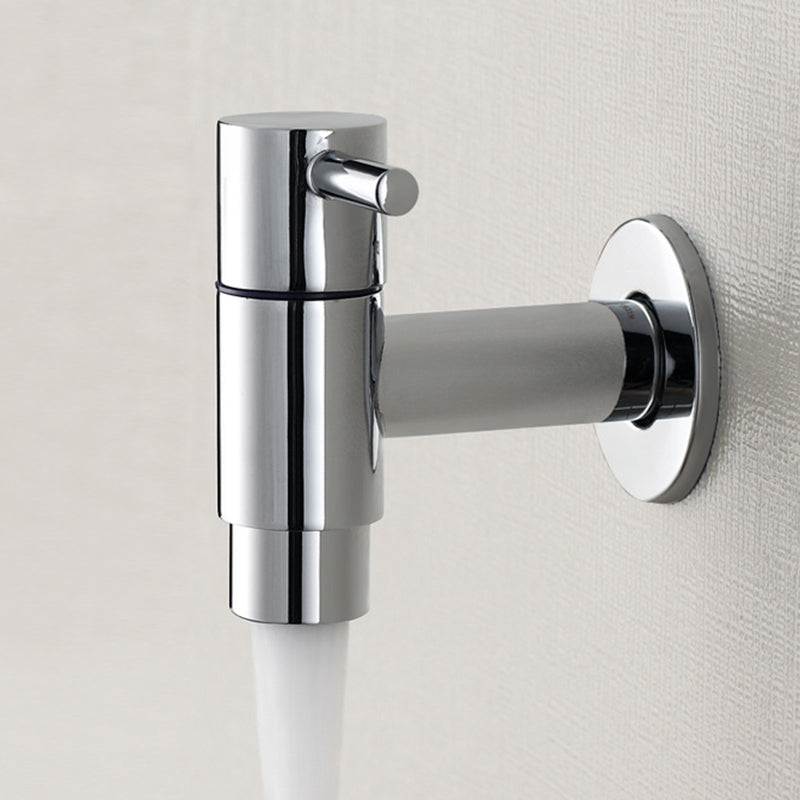 Avtoit | Contemporary Wall-Mounted Bathroom Faucet Single Hole Low Arc Solid Brass Circular Faucet