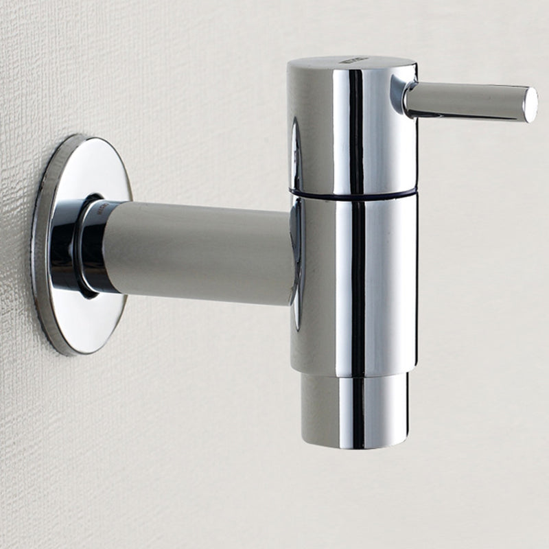 Avtoit | Contemporary Wall-Mounted Bathroom Faucet Single Hole Low Arc Solid Brass Circular Faucet