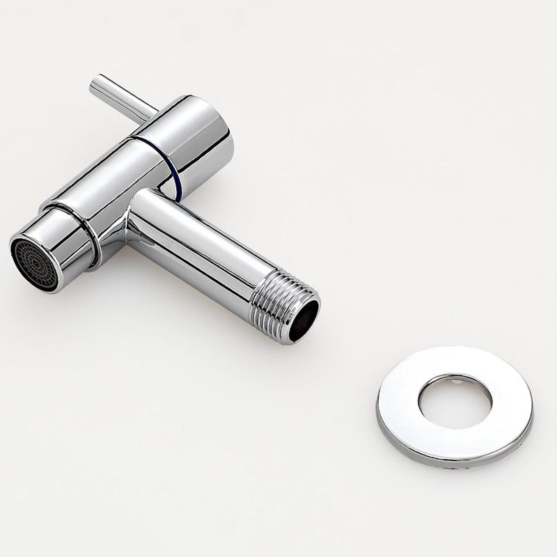 Avtoit | Contemporary Wall-Mounted Bathroom Faucet Single Hole Low Arc Solid Brass Circular Faucet