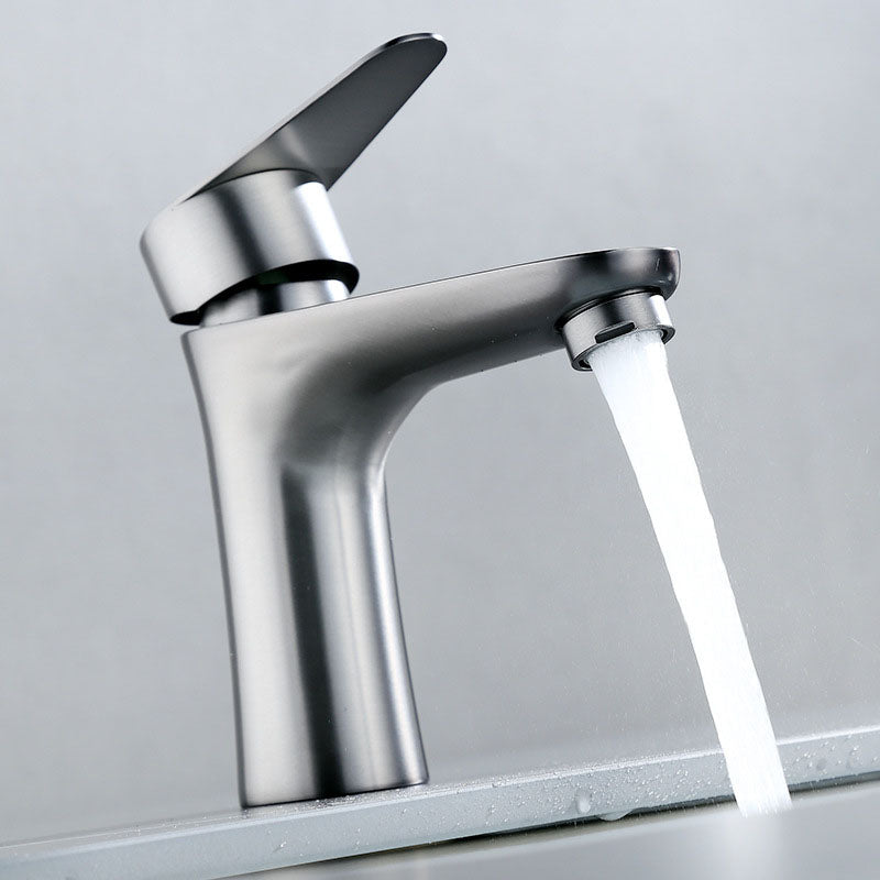 Avtoit | Contemporary Stainless Steel Sink Faucet Lever Handles Low Arc Sink Faucet