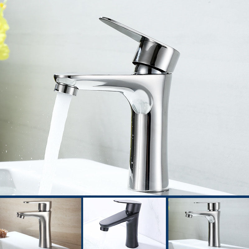 Avtoit | Contemporary Stainless Steel Sink Faucet Lever Handles Low Arc Sink Faucet