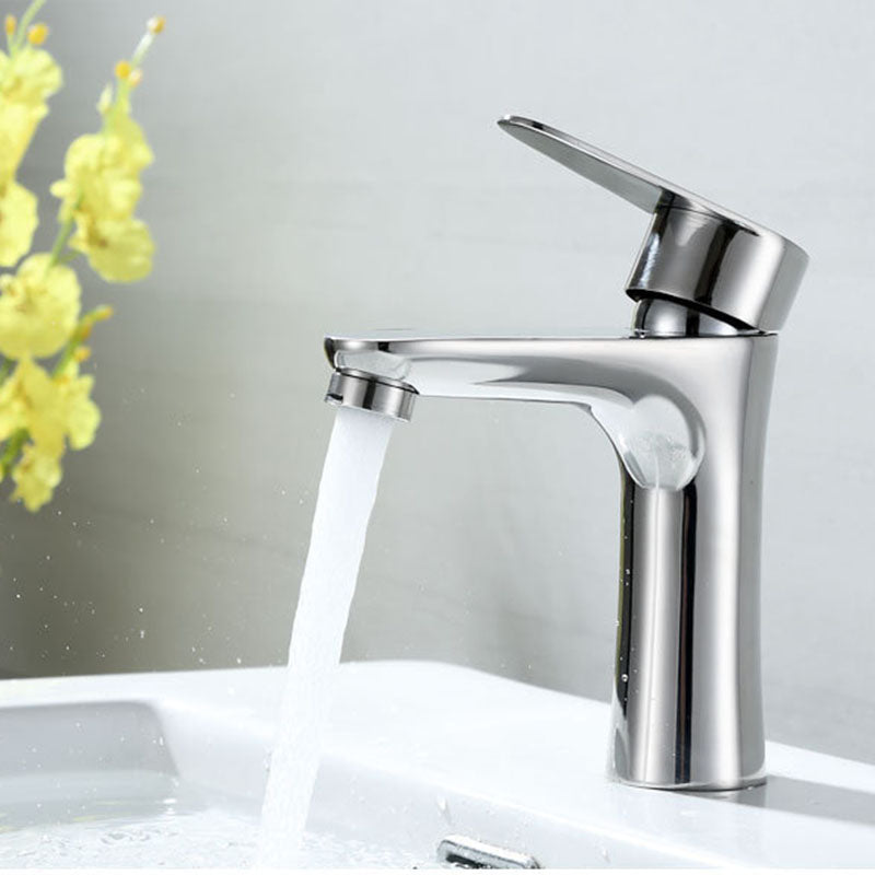 Avtoit | Contemporary Stainless Steel Sink Faucet Lever Handles Low Arc Sink Faucet