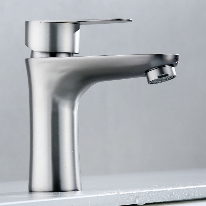 Avtoit | Contemporary Stainless Steel Sink Faucet Lever Handles Low Arc Sink Faucet