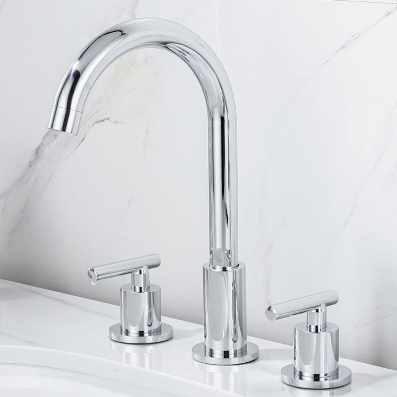 Avtoit | Modern 2-Handle Bathroom Sink Faucet 3-Hole Widespread Bathroom Faucet