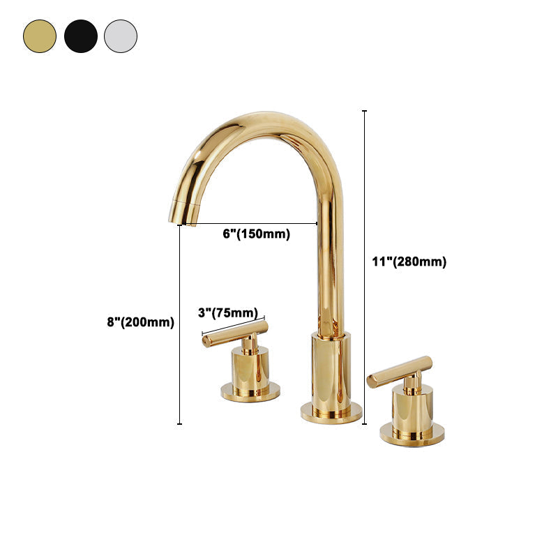 Avtoit | Modern 2-Handle Bathroom Sink Faucet 3-Hole Widespread Bathroom Faucet