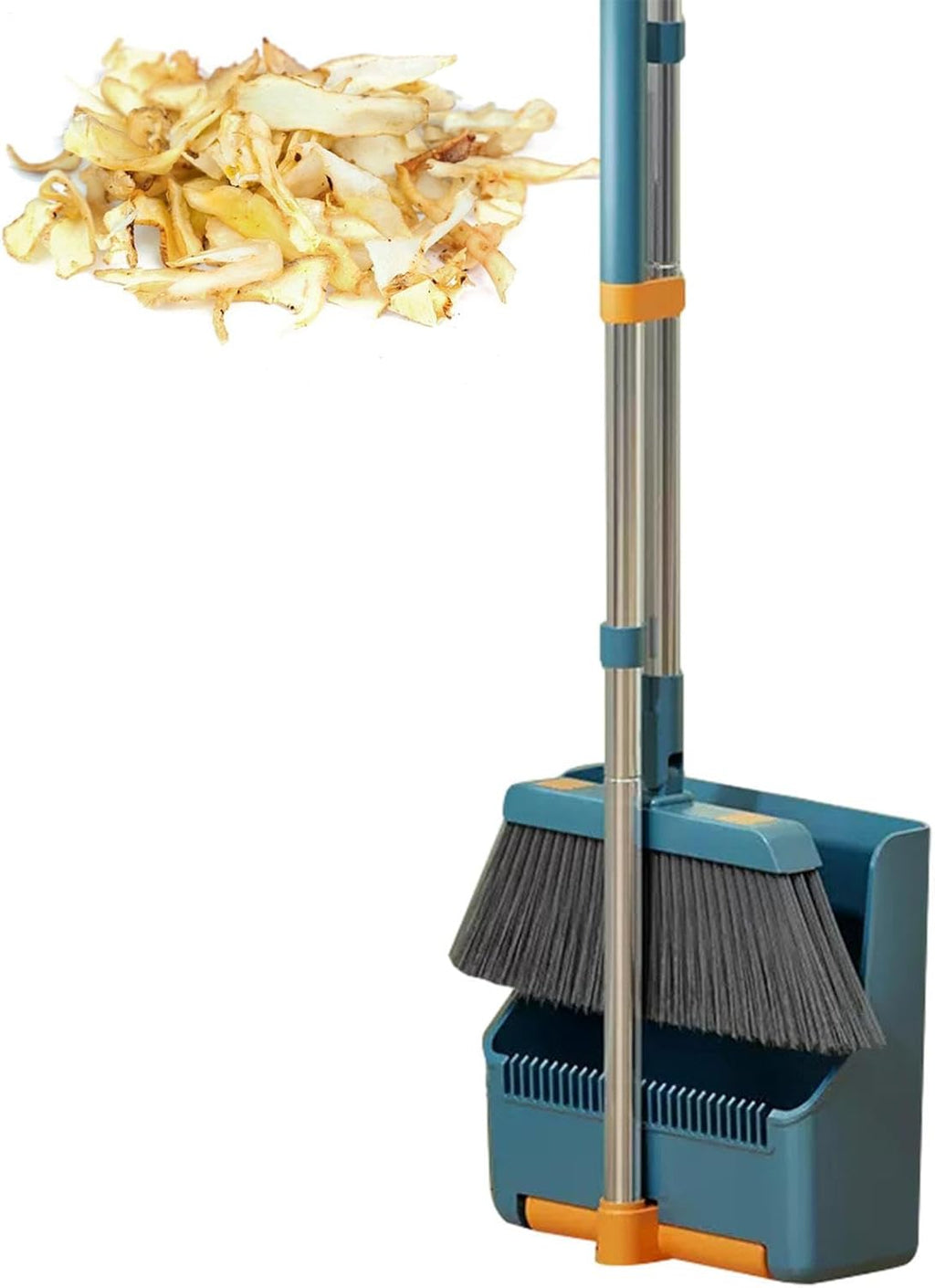Avtoit | Large Broom and Dustpan Set – Long Handle with 180° Rotating Broom Head – Clavira