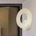 Avtoit | Modern LED Wall Mounted Light White Ring Wall Lamp with Acrylic Shade in Warm/White Light