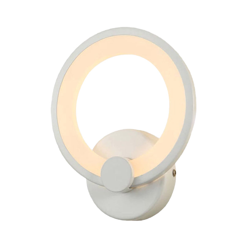 Avtoit | White Hoop Wall Spotlight Lighting Simple LED Acrylic Wall-Mounted Lamp Light for Corner