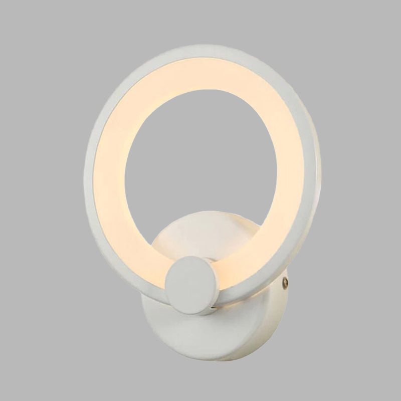 Avtoit | White Hoop Wall Spotlight Lighting Simple LED Acrylic Wall-Mounted Lamp Light for Corner