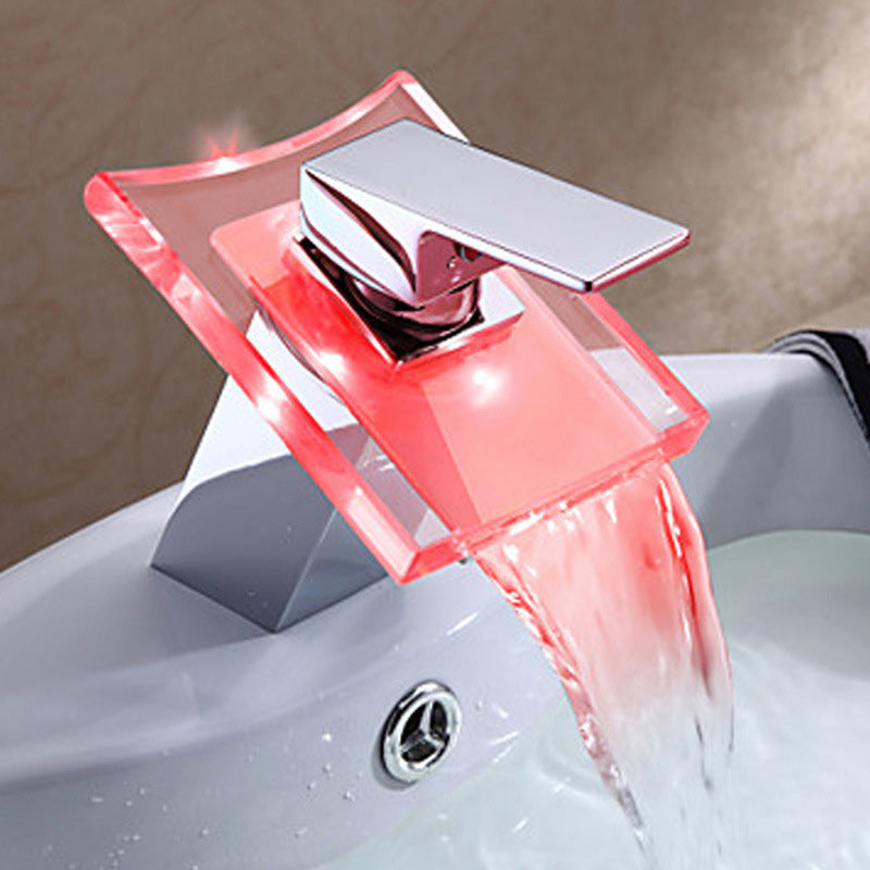 Avtoit | 1-Handle Basin Mixer 1-Hole Copper Sink Tap with LED Lighting