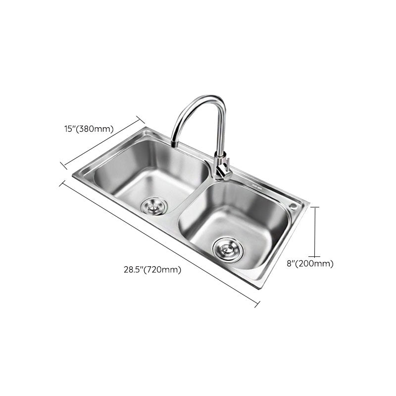 Avtoit | Classic Style Kitchen Sink Stainless Steel Kitchen Sink with Drainage Hole Kit