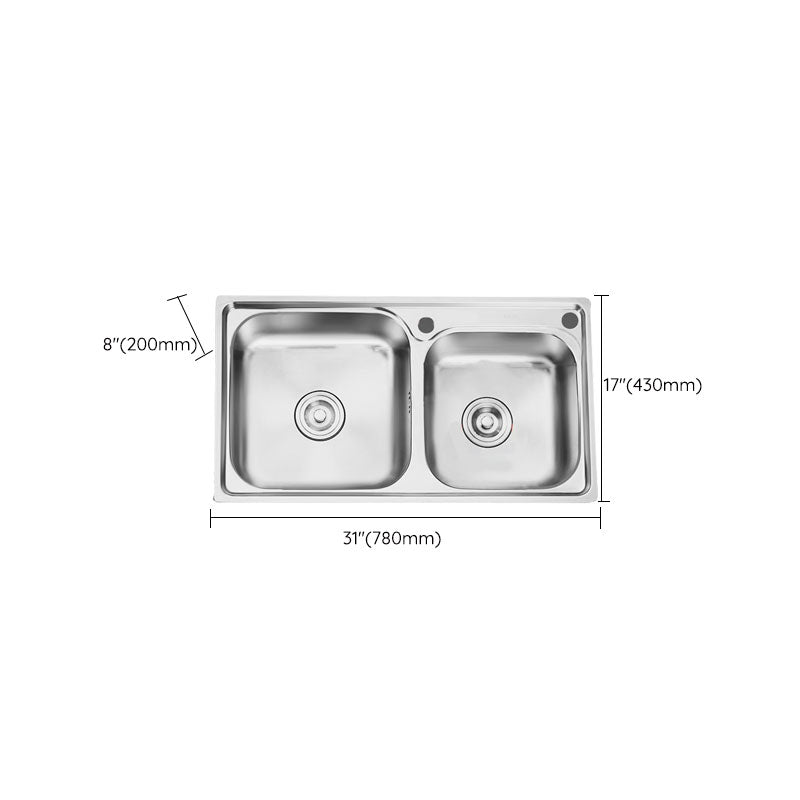 Avtoit | Classic Style Kitchen Sink Stainless Steel Kitchen Sink with Drainage Hole Kit