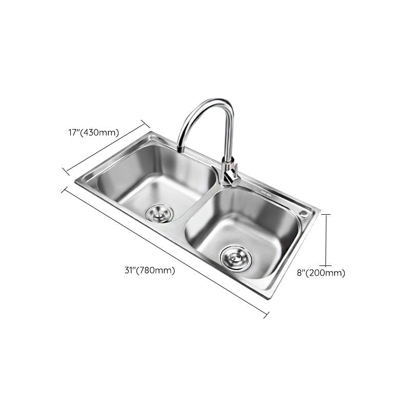 Avtoit | Classic Style Kitchen Sink Stainless Steel Kitchen Sink with Drainage Hole Kit