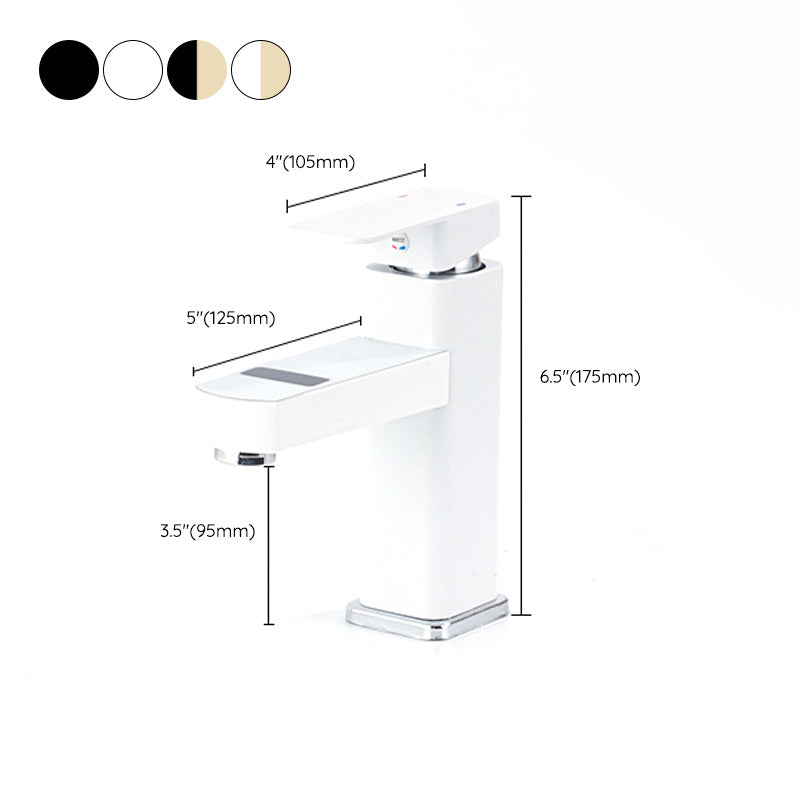 Avtoit | Contemporary sink faucet Digital display Monochrome Low arch basin Bathroom sink