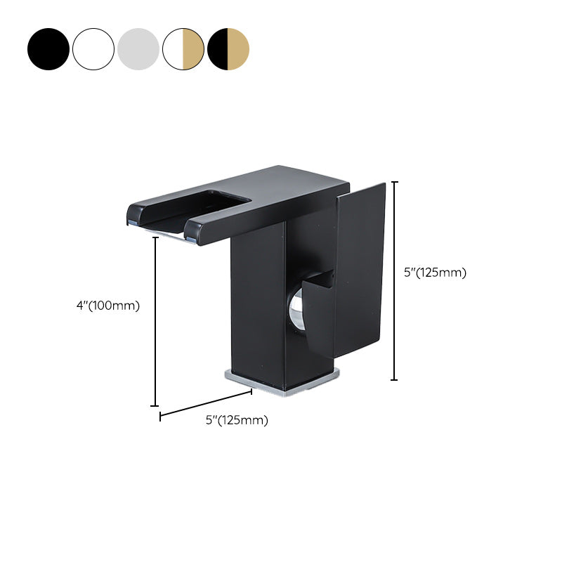Avtoit | Contemporary Sink Faucet Solid Color Low Arc Bathroom Sink Faucet