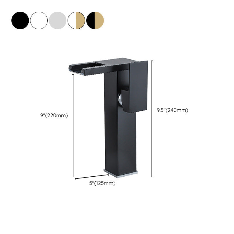 Avtoit | Contemporary Sink Faucet Solid Color Low Arc Bathroom Sink Faucet