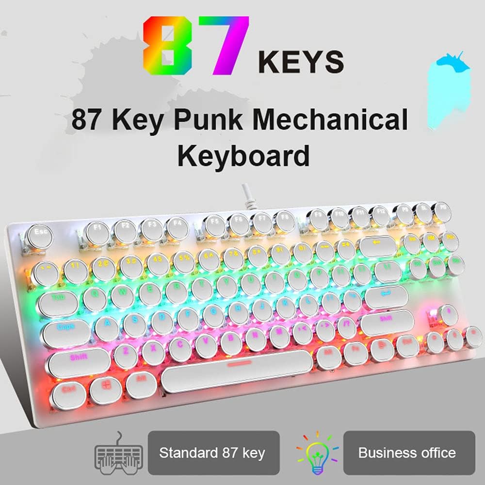 Avtoit | 87-Key Mechanical Gaming Keyboard RGB Backlit Blue Switch