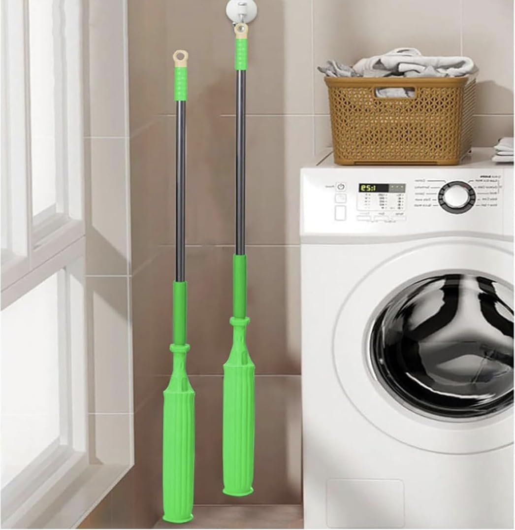 Self-Wringing Mop with Absorbent Microfiber Head and 360-Degree Rotation