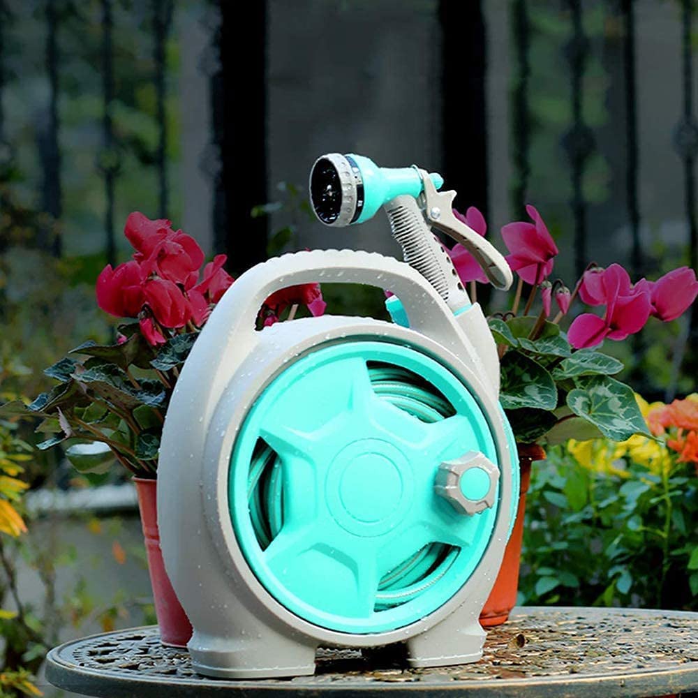 Avtoit | Practical hose reel with spray nozzle – Compact garden hose cart for easy watering