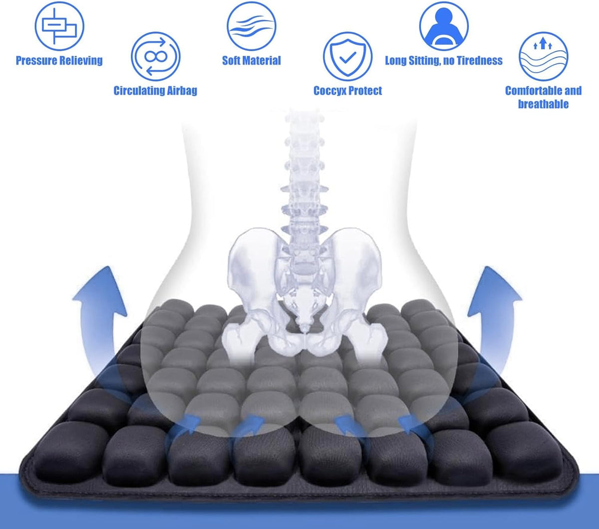 Avtoit | Inflatable Travel Seat Cushion with Ergonomic Pressure Relief – AirComfort