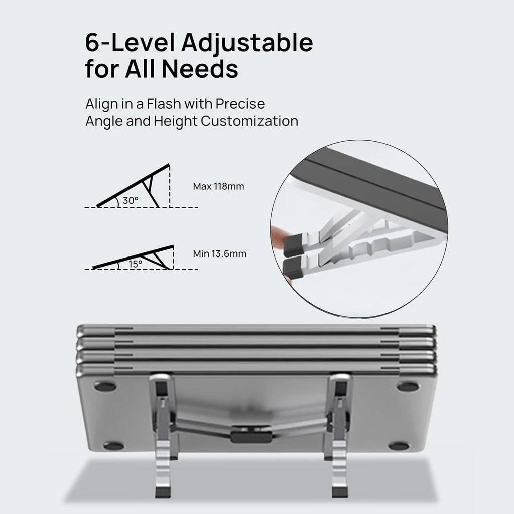 Avtoit | Adjustable Laptop Stand – Foldable Cooling Notebook Mount for Office & Travel – Orvane