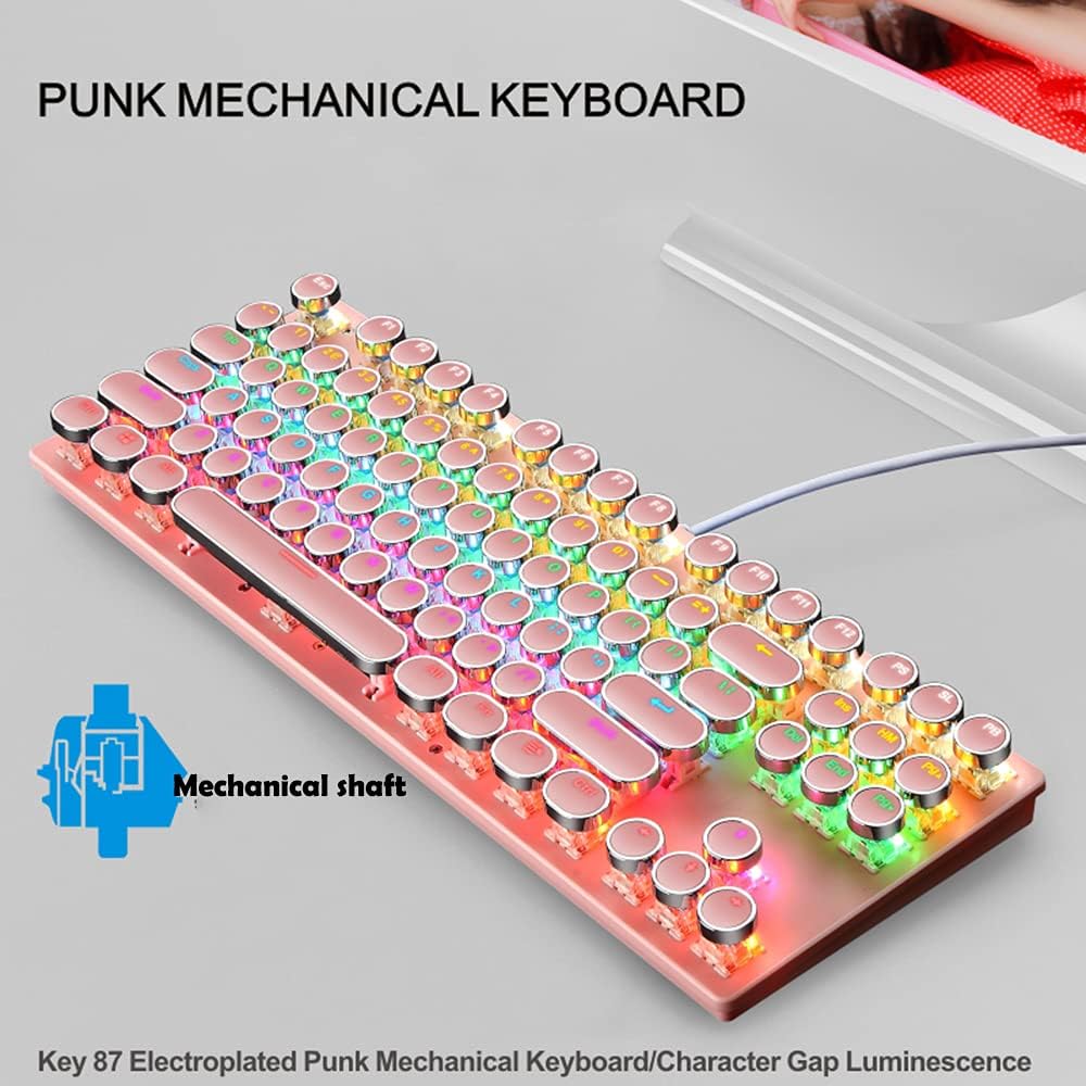Avtoit | 87-Key Mechanical Gaming Keyboard RGB Backlit Blue Switch