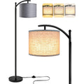 Avtoit | Floor lamp with 3 color temperatures LED bulb, floor lamp high industrial floor lamp reading for bedroom, office, white lampshade included