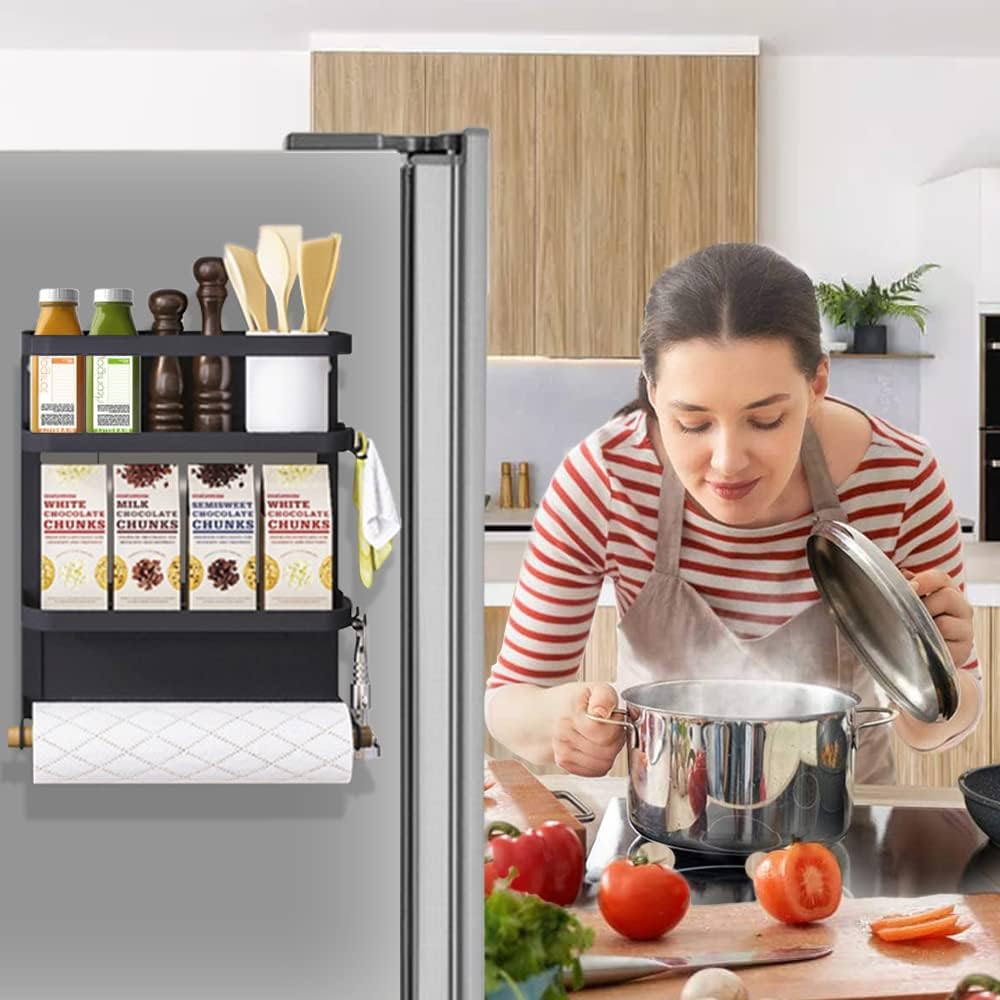 Avtoit | Magnetic Fridge Spice Rack with Paper Towel Holder – Oryden