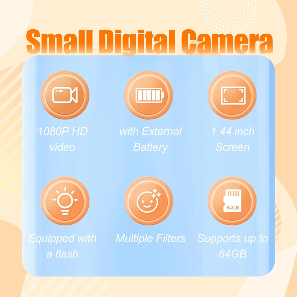 Avtoit | Mini Keychain Digital Camera with 1080P Video and Retro Design – Rivoma