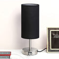 Avtoit | Lamp with USB connection Touch-Control Table Lamp for Bedroom Wood 3-stage dimmable Bedside Lamp with Round Linen Fabric Shade for Living Room, Student Dorm, Home Office