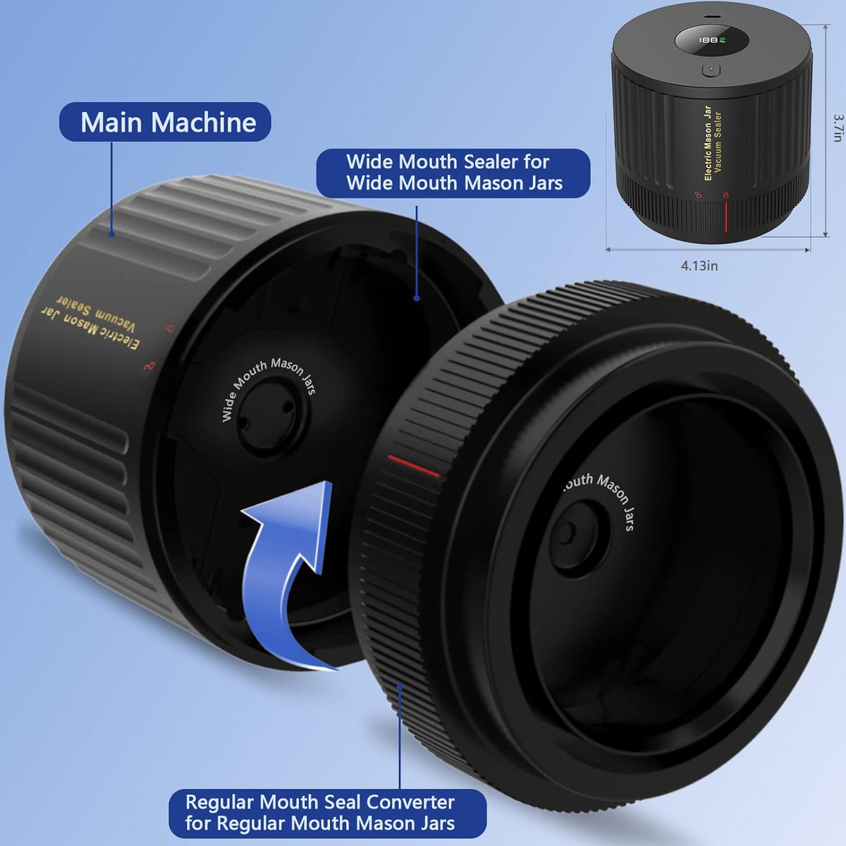Avtoit | Electric Mason Jar Vacuum Sealer Set - Preserve Freshness Quickly!