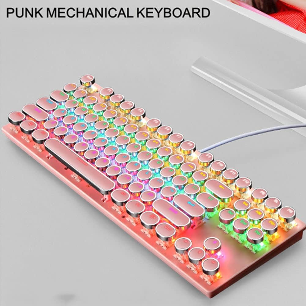 Avtoit | 87-Key Mechanical Gaming Keyboard RGB Backlit Blue Switch