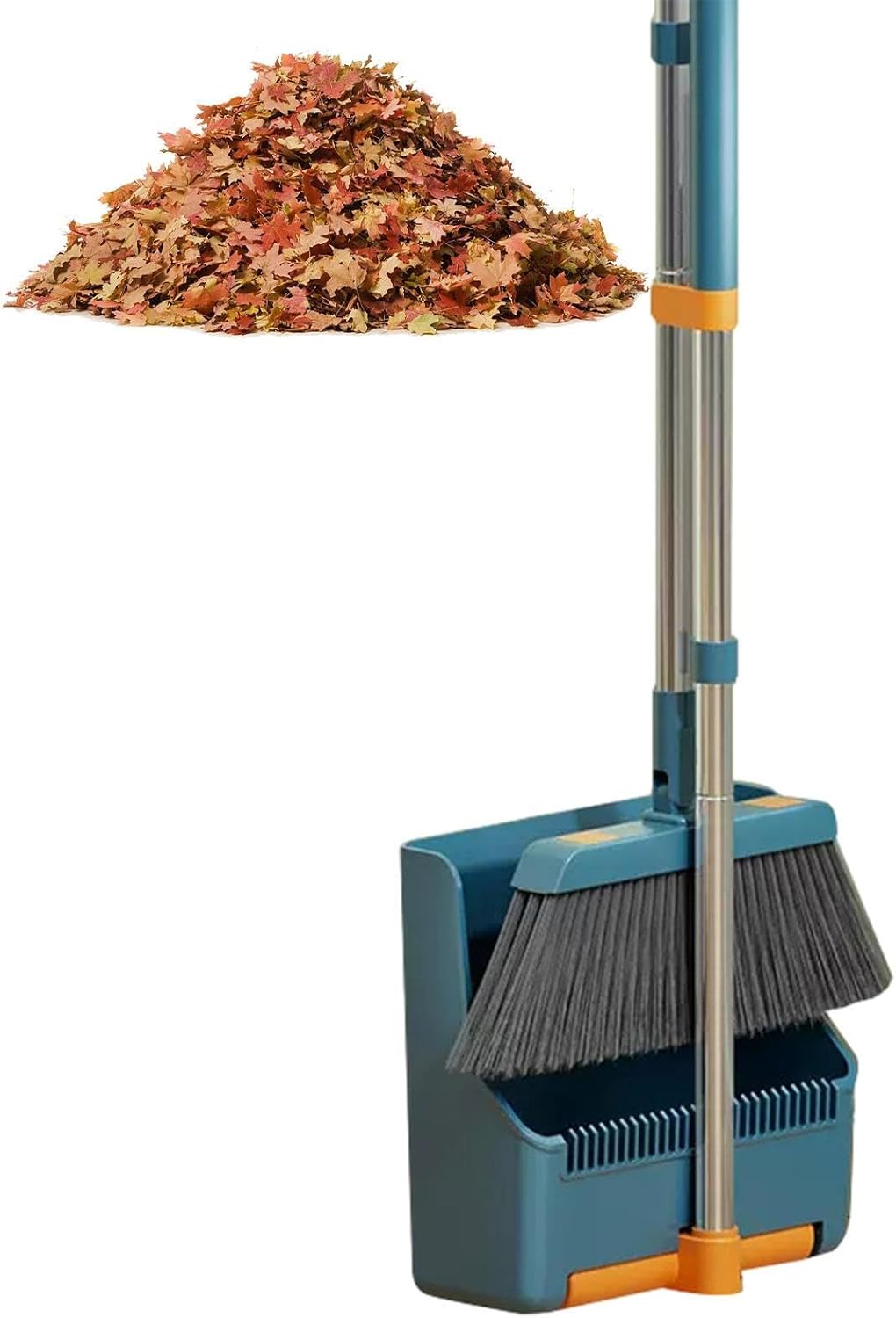 Avtoit | Large Broom and Dustpan Set – Long Handle with 180° Rotating Broom Head – Clavira