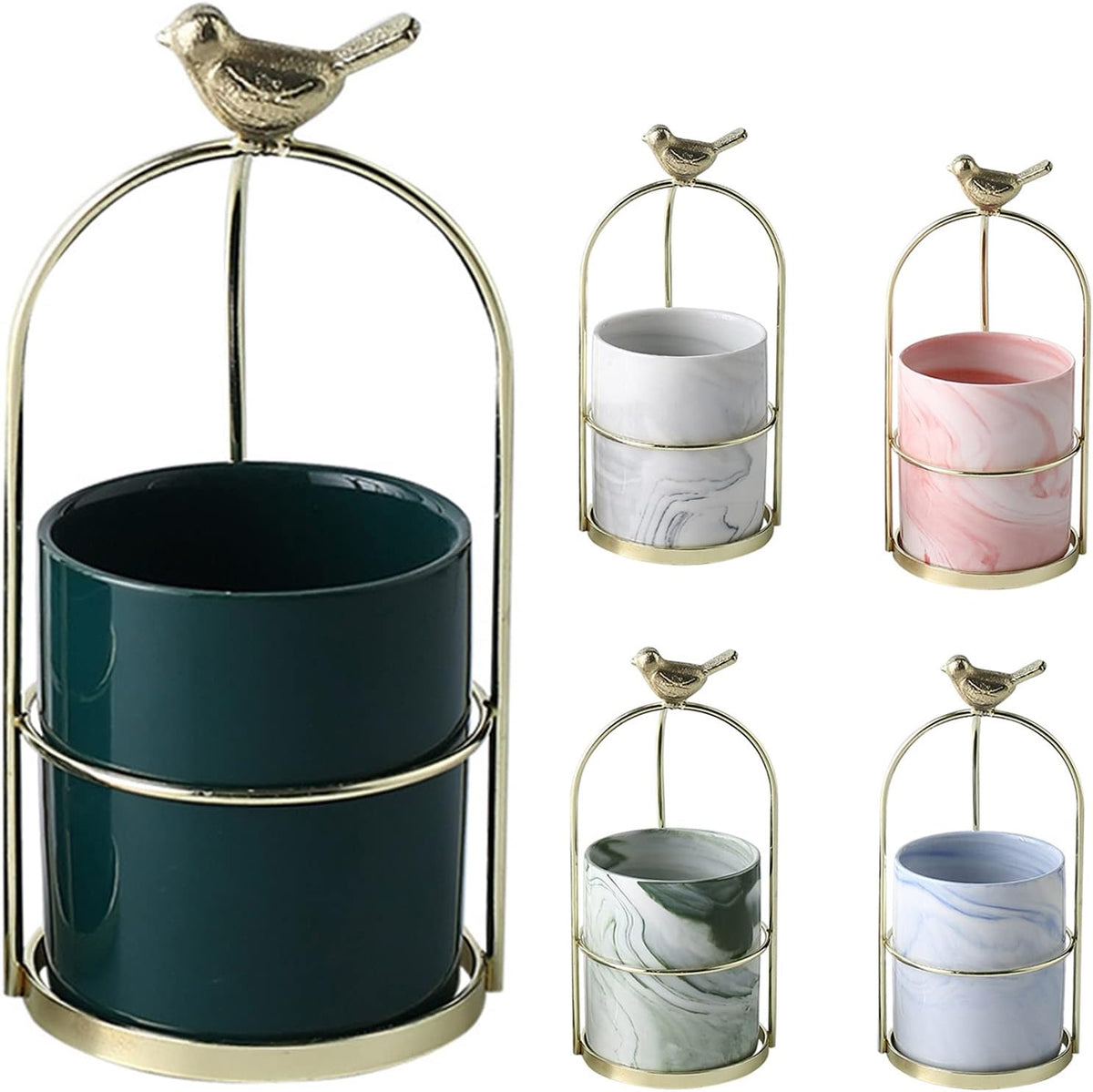 Avtoit | Flower plant pots with bird design for stylish decoration