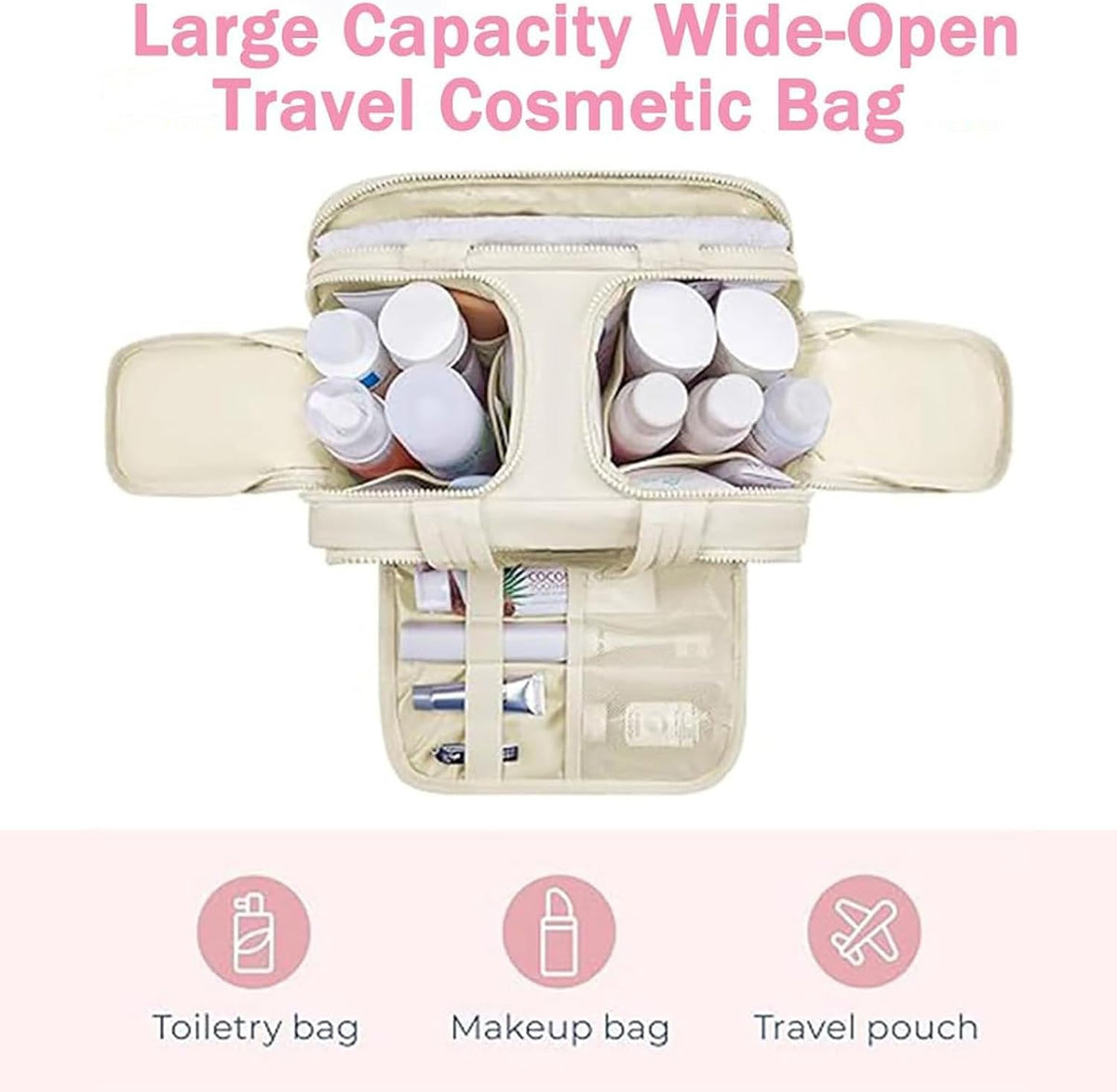 Avtoit | 4-in-1 Puffy Toiletry Bag for Women – Large Travel Makeup & Skincare Organiser