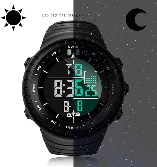 Avtoit | Henry Waterproof Men’s Digital Sports Watch – Shockproof, Tactical & LED Backlit Outdoor Timepiece
