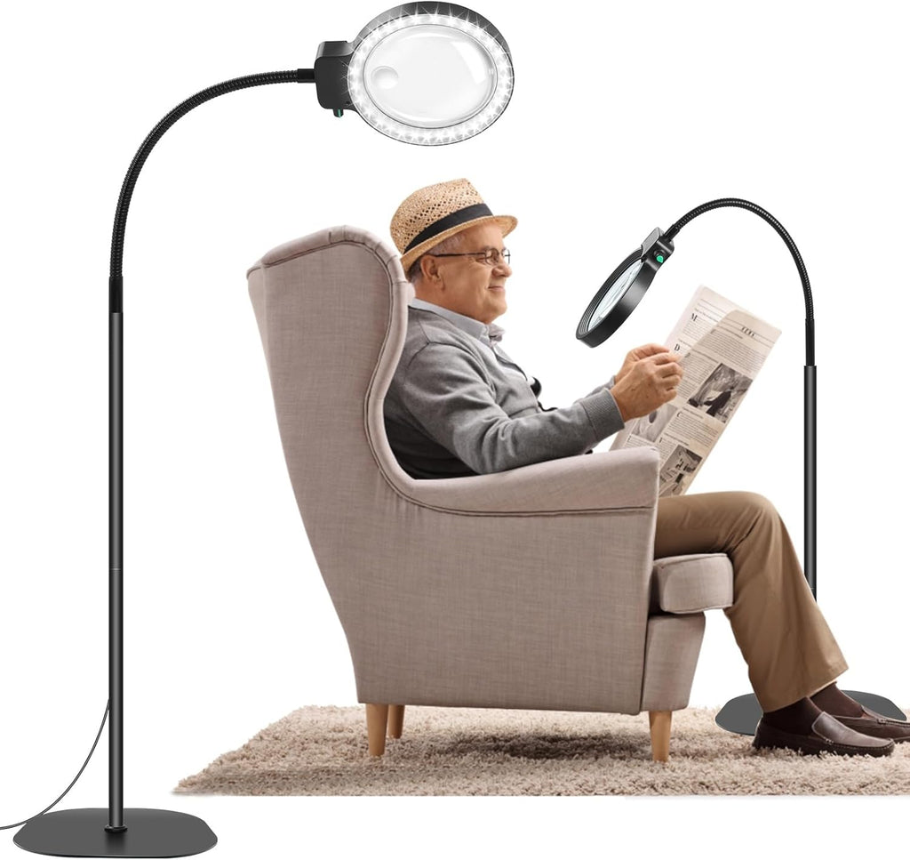 Avtoit | Full-Page Magnifying Glass with LED Light – Hands-Free Reading Aid for Books, Crafts & Hobbies