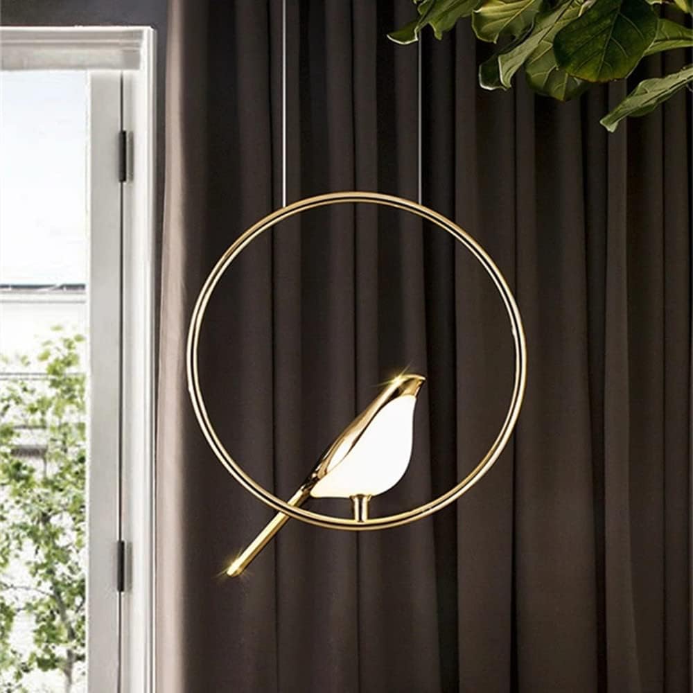 Avtoit | Circle Pendant Lamp with Bird Motifs – Modern Lighting Fixture for Home Decor & Unique Ceiling Design