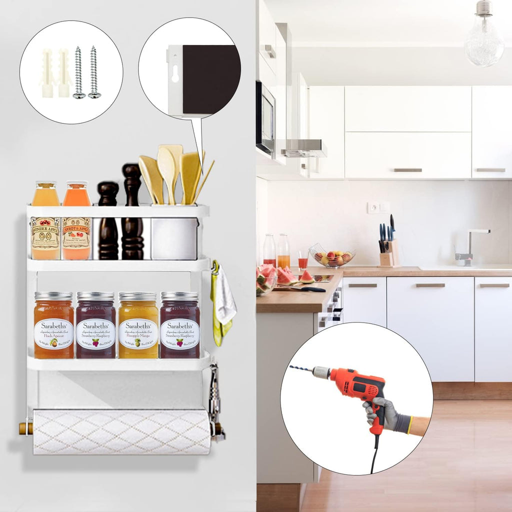 Avtoit | Magnetic Fridge Spice Rack with Paper Towel Holder – Oryden