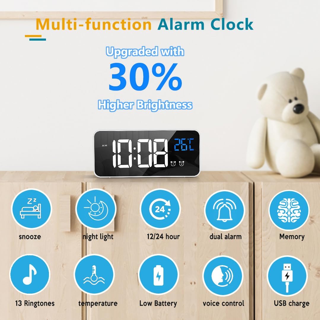 Avtoit | 11.5-Inch Digital Calendar Day Clock with 19 Reminders – Claryon