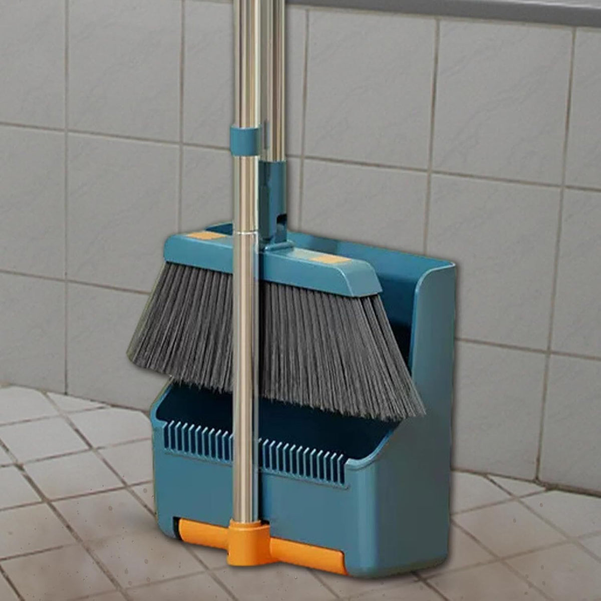 Avtoit | Large Broom and Dustpan Set – Long Handle with 180° Rotating Broom Head – Clavira