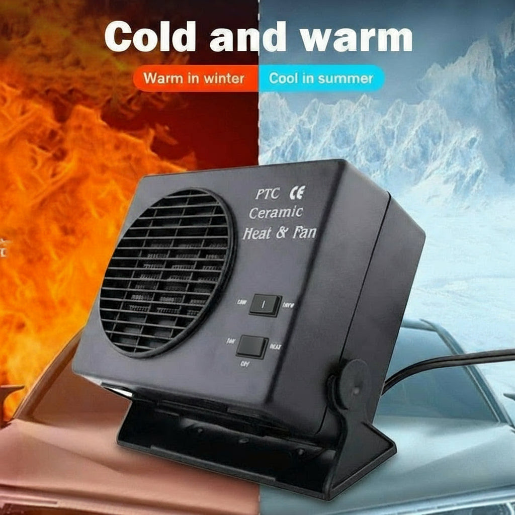 Avtoit | 12V Ceramic Car Heater Fan | 150W-300W | Portable Defroster w/ Automatic Thermostat