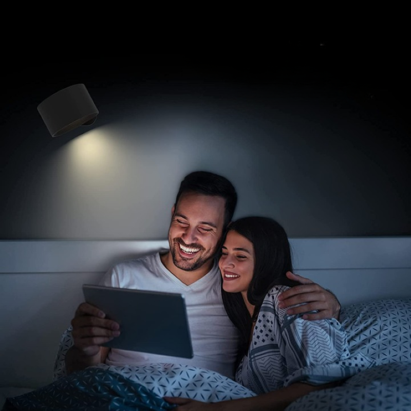 Avtoit | LED Wall Lights, Wall-mounted Lamps with Rechargeable Battery, 3 Color Temperatures & 3 Brightness Levels, 360° Rotatable Magnetic Ball, Wireless Wall Lights for Study, Reading, Nightstand