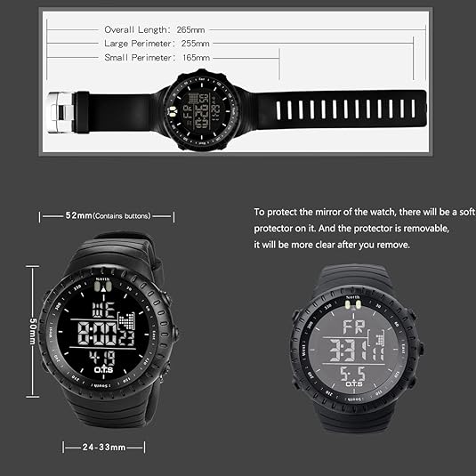 Avtoit | Henry Waterproof Men’s Digital Sports Watch – Shockproof, Tactical & LED Backlit Outdoor Timepiece