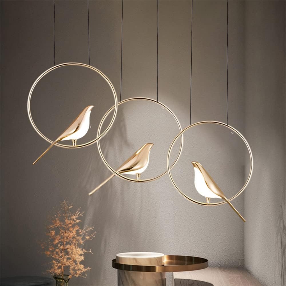 Avtoit | Circle Pendant Lamp with Bird Motifs – Modern Lighting Fixture for Home Decor & Unique Ceiling Design