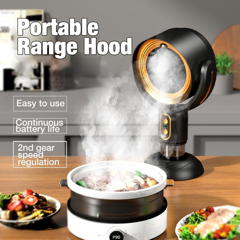 Avtoit | AetherVent™ | Portable Range Hood | Powerful Rechargeable Kitchen Exhaust Fan | Ideal for Any Space & Cooking Needs